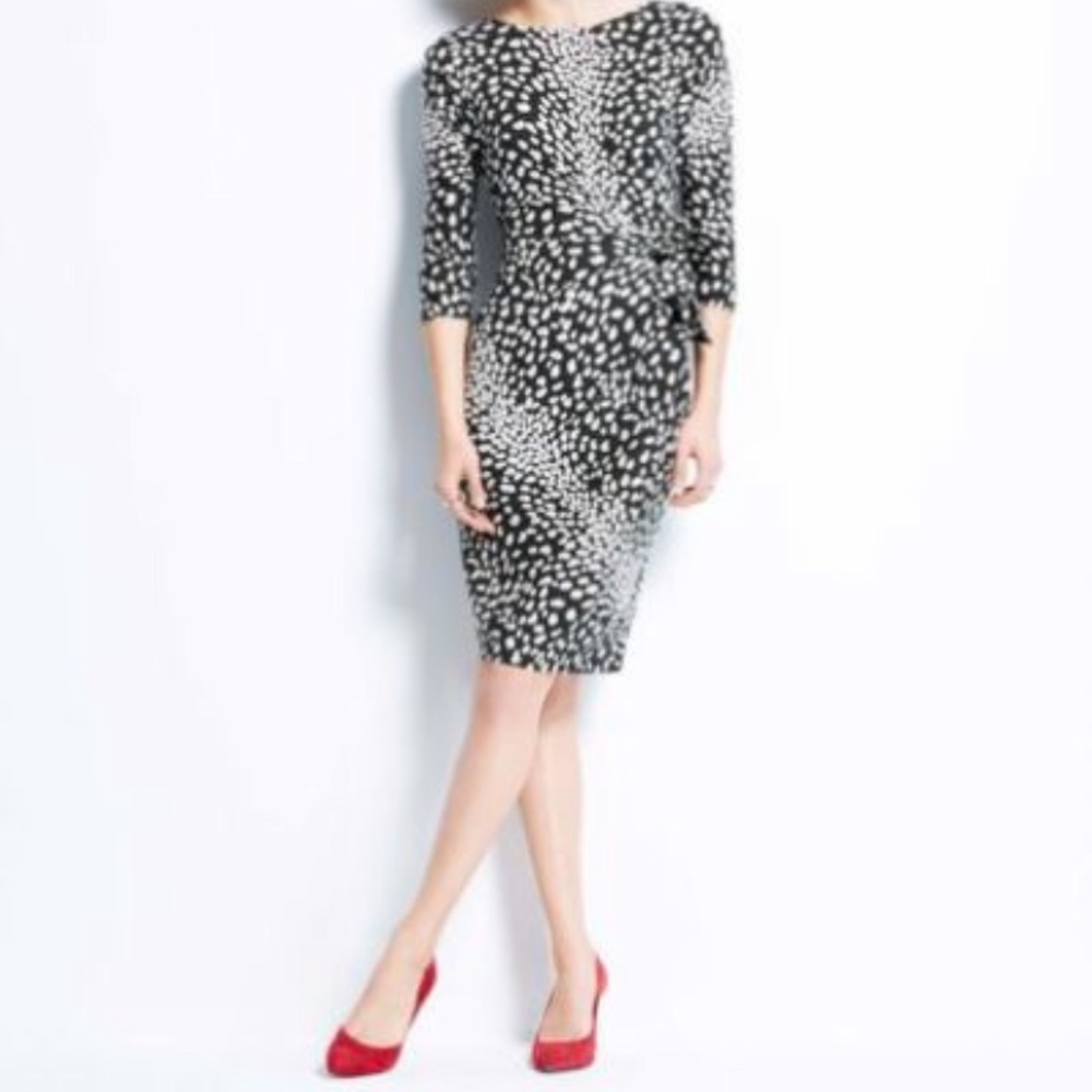 Ann Taylor Dalmatian Print Jersey Knit Dress